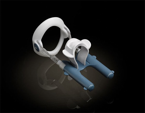 Устройство для увеличения пениса голубого цвета Male Edge Basic 200