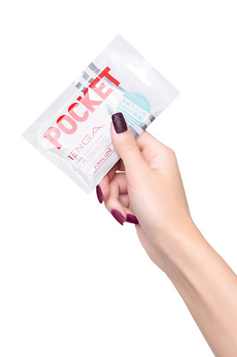 Прозрачный карманный мастурбатор Tenga WAVE LINE POT-001