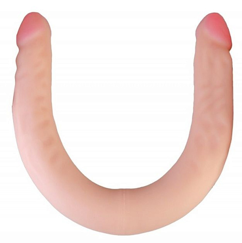 Телесный двухсторонний фаллоимитатор-реалистик Сумерки богов 3206-03 BX DD (42,5 см)