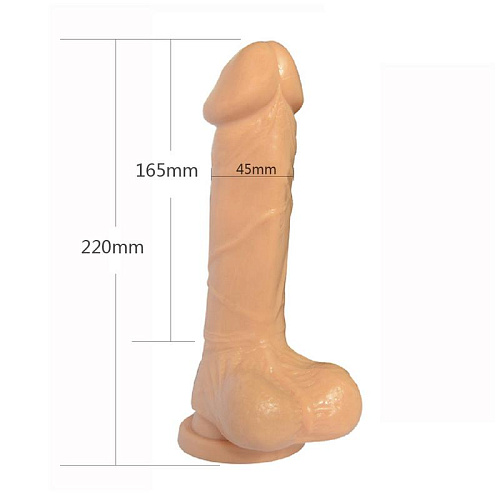 Телесный фаллоимитатор Howells 8 Inch Carved DIldo 84004 flesh (22 см)