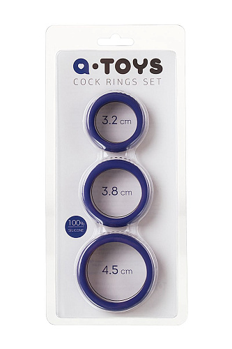 Набор из 3 фиолетовых эрекционных колец A-toys 768015