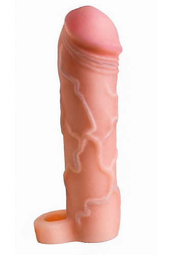 Фаллоудлинитель с фиксирующей петлёй телесного цвета LOVETOY (А-Полимер) 692400 (21 см)