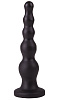 Чёрная анальная ёлочка с ограничительным основанием LOVETOY (А-Полимер) 422400 (17,5 см)