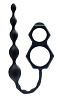 Чёрное эрекционные кольца с анальной цепочкой VeDO Scorpio 05357450000