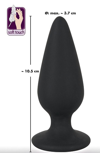 Чёрная анальная втулка Orion Heavy Plug Large 05330170000 (10,5 см)