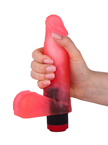 Розовый вибратор в форме розового фаллоса LOVETOY (А-Полимер) 221600 (16,5 см)