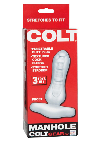 Прозрачная анальная пробка California Exotic Novelties COLT Manhole SE-6888-05-3 (19 см)