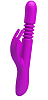 Лиловый вибромассажёр с поступательным движением и вращением Baile Donahue BI-014455 (26,8 см)