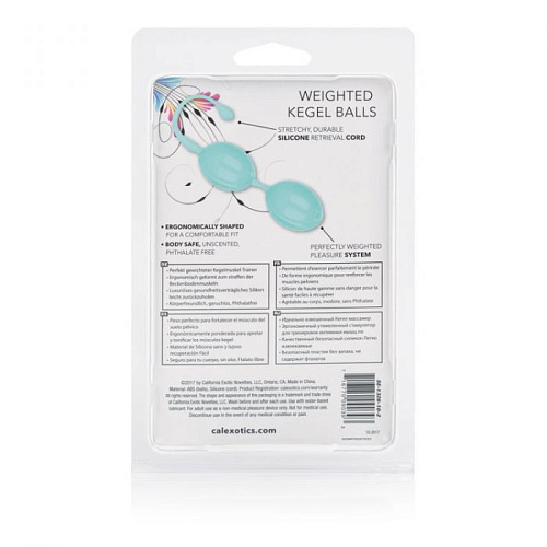 Зелёные вагинальные шарики California Exotic Novelties Weighted Kegel Balls SE-1326-10-2