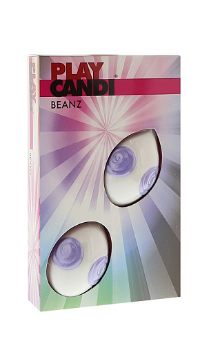 Белые с сиреневым вагинальные шарики Seven Creations PLAY CANDI BEANZ WHITE F06B4F006-W1