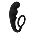Чёрное эрекционное кольцо с анальным стимулятором Lola toys Mountain Range Anal Plug 4218-01Lola