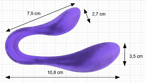 Фиолетовый вибромассажёр для пар Adrien Lastic Couple Secrets II + LRS 119335