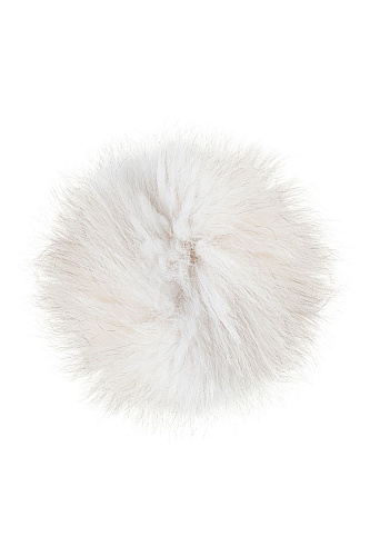 Серебристая анальная пробка с белым заячьим хвостом Wild Lust 9581