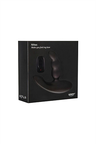 Чёрный силиконовый стимулятор простаты с пультом ДУ Levett Nitoc 17048
