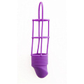 Фиолетовая насадка на пенис Shots Media BV Ribbed Cockcage Purple SHT211PUR