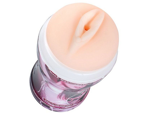 Мастурбатор-вагина телесного цвета в пластиковой тубе Xise XS-MA70008