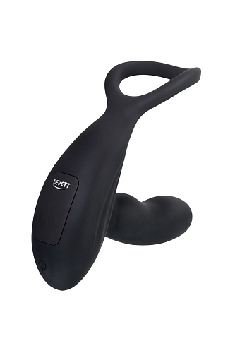 Чёрный стимулятор простаты с вибрацией Levett Maud 15049
