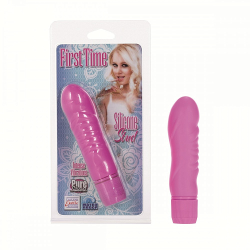 Розовый вибратор California Exotic Novelties First Time Silicone Stud SE-0004-70-2 (13 см)