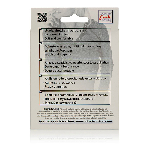 Чёрное эрекционное кольцо California Exotic Novelties Rock Star Ring SE-2980-10-3