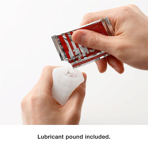 Прозрачый карманный мастурбатор Tenga BLOCK EDGE POT-003