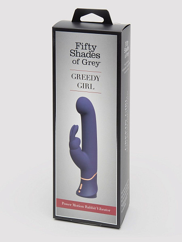 Фиолетовый вибратор Fifty Shades of Grey Greedy Girl Power Motion Thrusting Rabbit Vibrator FS-80005 (21,6 см)