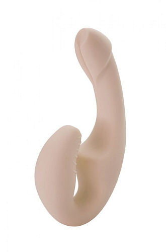 Телесный безремневой страпон из силикона Главсексмаг GSM101027 (22 см)