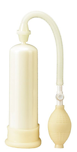 Светящаяся в темноте помпа жёлтого цвета Seven Creations GLOW IN THE DARK PENIS PUMP 310GWSC