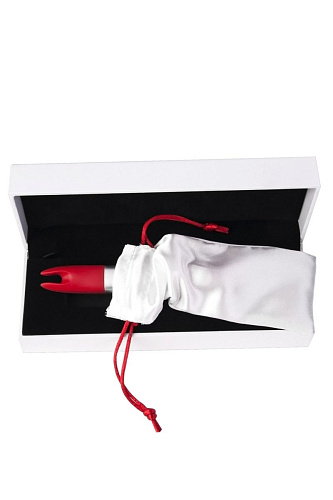 Красный клиторальный вибратор с 4Gb USB памяти и 7 режимами вибрации Qvibry QM2