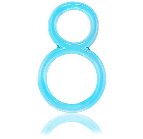 Голубое двухпетельное кольцо Screaming O Ofinity OFY-BU-101