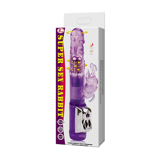 Фиолетовый вибратор Baile Super Sex Rabbit BW-037201-0603 (21,5 см)