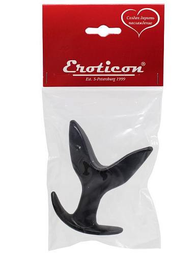Анальная растягивающая пробка в чёрном цвете Eroticon 31039 (9,5 см)