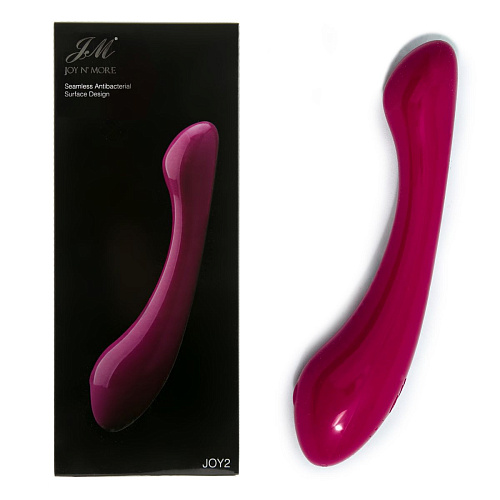 Малиновый вибромассажёр с глянцевой поверхностью Mae B Shela Joy N JM-VB-002 (18,7 см)