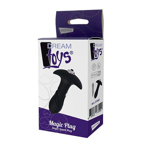 Чёрный анальный вибромассажёр Dream Toys MAGIC PLUG 21487 (11 см)