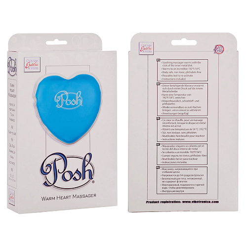 Теплый массажер голубого цвета California Exotic Novelties Posh Warm Heart Massagers SE-2094-20-3
