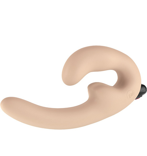 Телесный безремневой страпон с вибрацией Fun Factory Sharevibe 26204