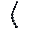 Чёрная анальная цепочка Seven Creations Jumbo Thai Beads 135JBL-BCD (28 см)