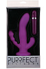 Фиолетовый вибратор с двумя дополнительными отростками Dream Toys PURRFECT SILICONE 3WAYS VIBRATOR 6.5INCH 20800 (17 см)
