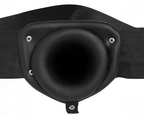 Полый страпон чёрного цвета XR Brands Erection Assist  AD238