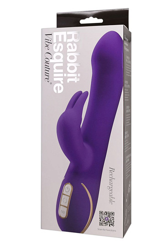 Фиолетовый вибратор-ротатор со стимулятором клитора в виде зайчика Orion Rabbit Esquire 0586145 (22 см)