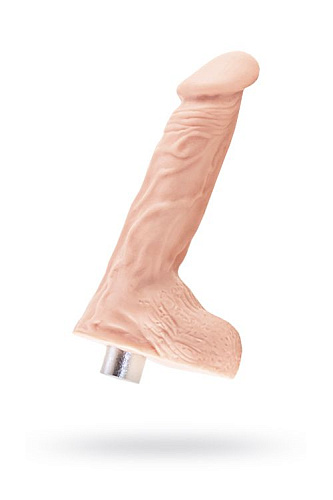 Телесная насадка-фаллоимитатор с фиксацией изгиба для секс-машины LoveMachines Machine Gun LoveMachines 0817 (14 см)