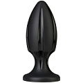 Чёрная анальная пробка Doc Johnson Platinum Premium Silicone - The Rocket - Black 0103-30-BX (12 см)