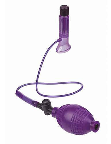 Вибростимулятор-помпа для клитора фиолетового цвета Pipedream Vibrating Clit Super Suck-Her PD3224-00