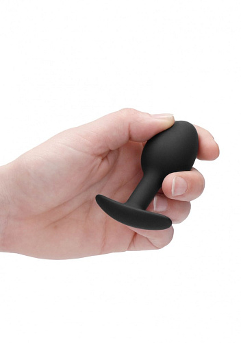 Чёрная анальная пробка Shots Media BV N 89 Self Penetrating Butt Plug SON089BLK (8,3 см)
