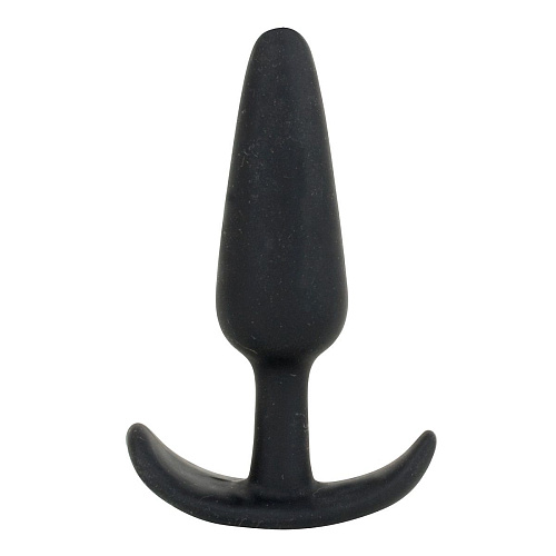 Чёрная анальная пробка для ношения Doc Johnson Mood Naughty 3.5 Silicone 1470-03-BX (8,9 см)