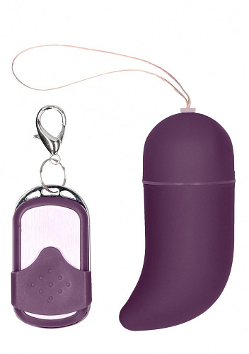 Фиолетовое виброяйцо с пультом Shots Media BV Medium Wireless Vibrating G-Spot Egg SHT088PUR (7,5 см)