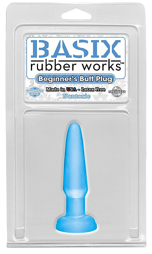 Голубая анальная пробка Pipedream Beginners Butt Plug PD4267-14 (10,9 см)