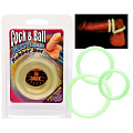 Набор из 3 светящихся в темноте колец в молочном цвете NMC Cock Ball Rings Glow 0514268