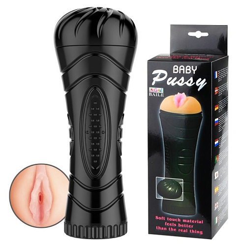 Мастурбатор-вагина телесного цвета в тубе без вибрации Baile 00900T27N