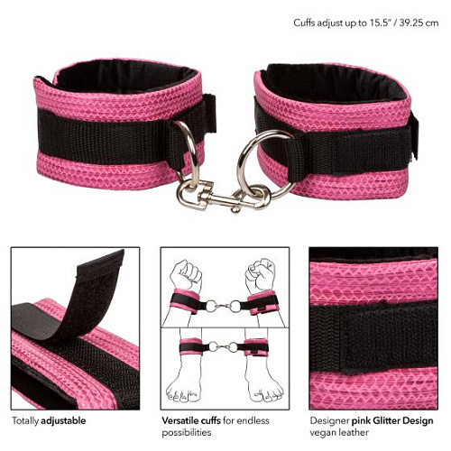 Универсальные розовые манжеты California Exotic Novelties Tickle Me Pink Universal Cuffs SE-2730-10-2