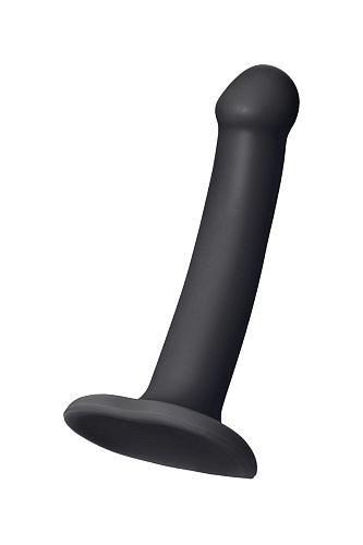Чёрный фаллос на присоске Strap-on-me Silicone Bendable Dildo S 6013137 (17 см)